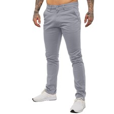 Enzo Chinos Trousers Mens Slim Fit Casual Cotton Stretch Denim Trousers Pants UK