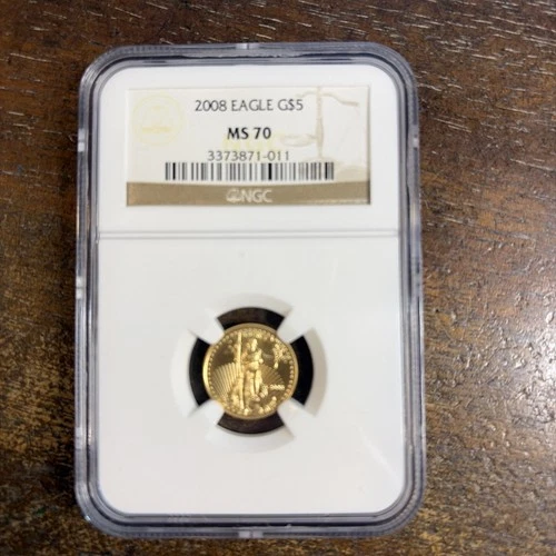 2008 $5 GOLD AMERICAN EAGLE 1/10 oz. ICONIC BULLION : NGC MS70 -011 *Noles2148