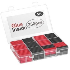 SLHINEMYI 350 PCS 3:1 Heat Shrink Tubing Kit Adhesive Lined, Marine Grade Shrink