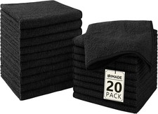 Washcloths - 20 Pack - Face Towels 12" x 12" , Highly Soft Wash Cloths and Hand