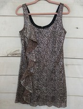 Guess Los Angeles Size 7 Brown Shimmer Sleeveless Dress