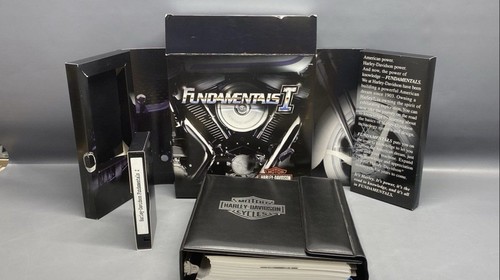 Harley Fundamentals Large Book Trifold Rare Collectible Rare VNT VHS Display 90s