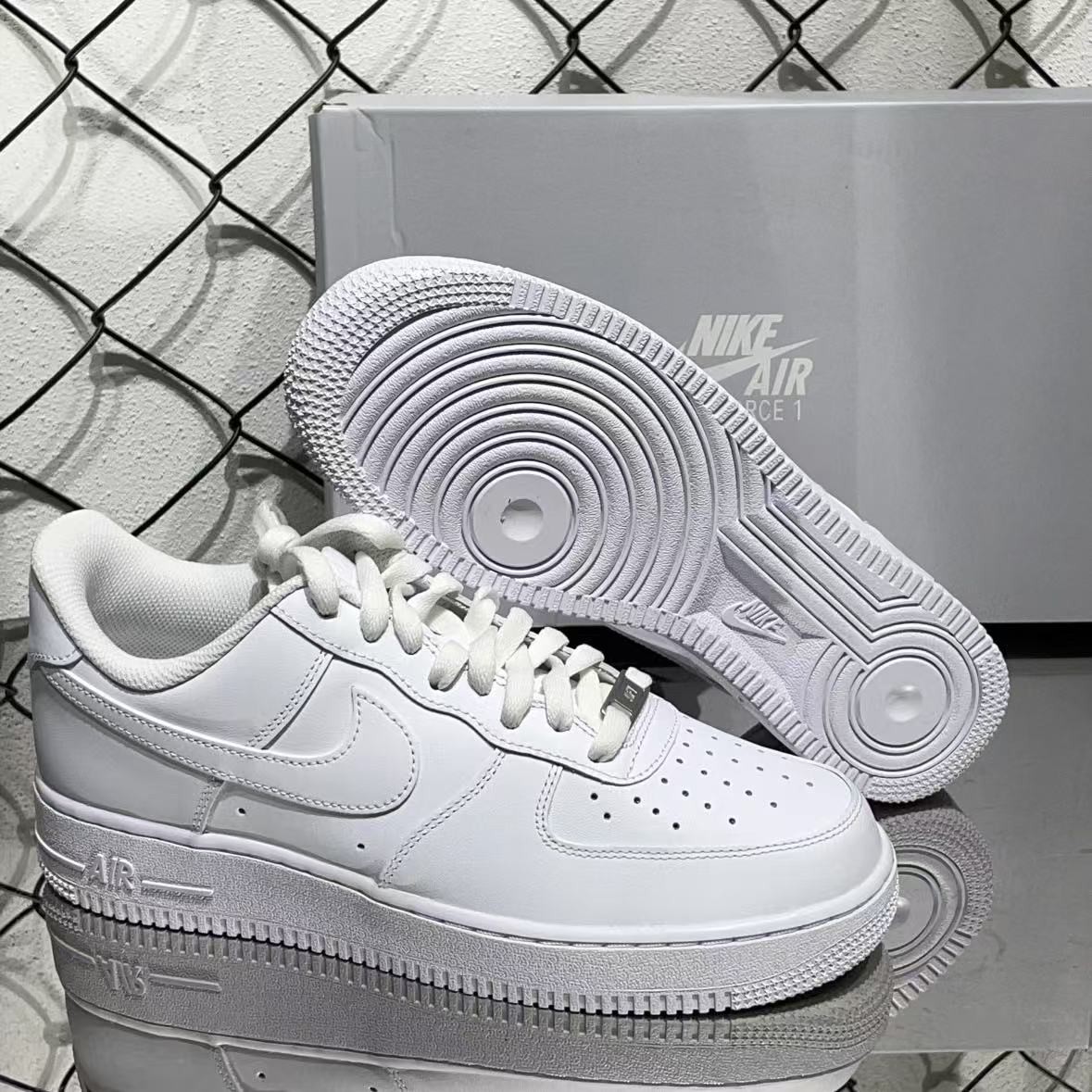 Nike Air Force 1'07 Men's "White" Leather Low-top Sneakers