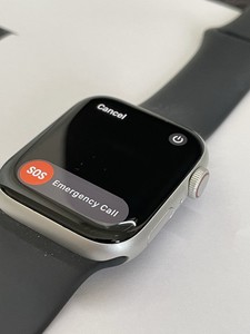 Apple Watch SE Cellular 44mm 92% Akku Aluminiumgehäuse-Silber, Sportarmband