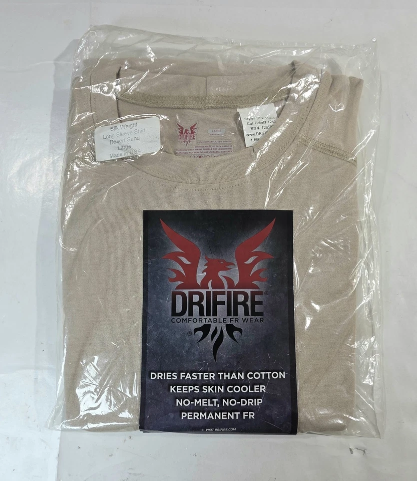 Camisa Drifire Silkweight Manga Larga Desierto Arena Resistente al Llama Para Hombres Talla L Foto 2 de 4
