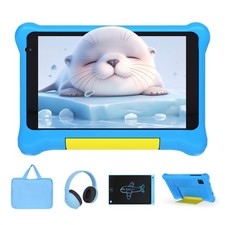 Kids Tablet 7 inch Android 13 Tablets 5GB 32GB ROM with Shockproof Blue Pink