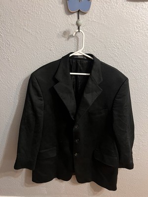Arnold Brant Mens Black 3 Btn 100% Cashmere Blazer 46R Canada Made