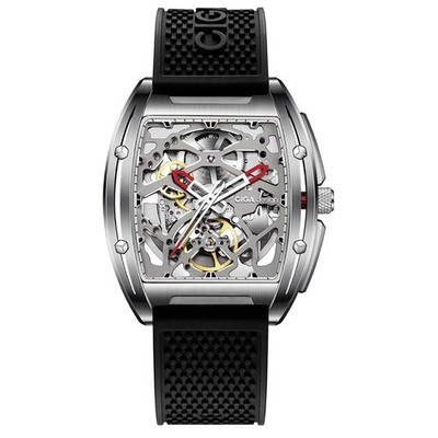CIGA Design Z Series Automatik Skelett Stahl Silikon Schwarz Herrenuhr