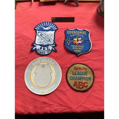 Vintage Estate Lot: Phi Beta Sigma Patch, Edgecombe EMS, Union Decal,ABC Bowling