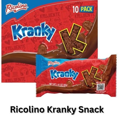 Ricolino Kranky Chocolate Coated Corn Flakes Sweet Snack 10 Packs