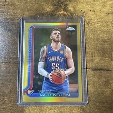 2025 Topps Chrome NBA Isaiah Hartenstein #181 TRUE Gold Refractor /50 THUNDER SP