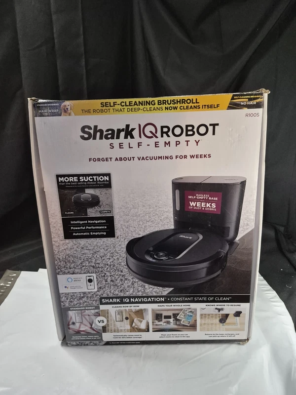 Shark RV100S IQ robot vacuum with self-empty base