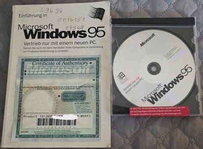 Microsoft Windows 95 (ohne USB Unterstützung) , Deutsch
