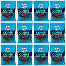 Salted Dutch Licorice Coins - 12 Pack of 5.2oz Bags - Salted Black Licorice C...