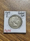 1909 D Barber Silver Quarter AU - BU About Uncirculated Better Coin (Raw15988)