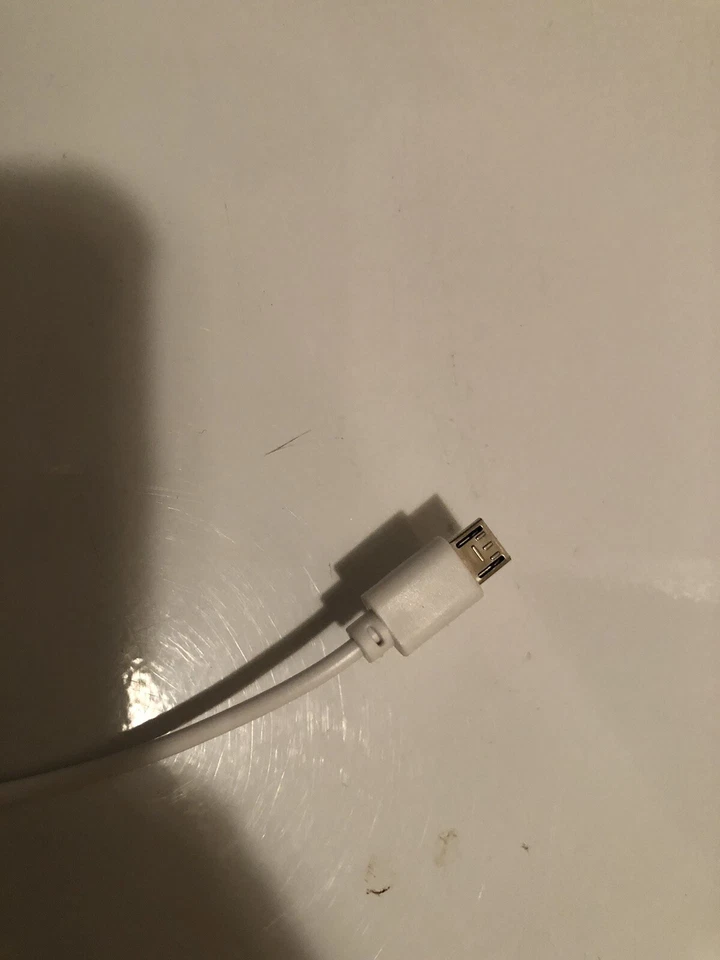 Cable de carga micro USB blanco de 8 pulgadas para altavoces y auriculares Foto 4 de 4