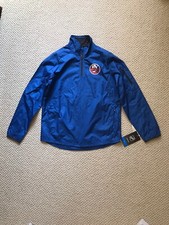 NY Islanders New Youth Boys Large 14/16 Windbreaker 1/4 Zip NHL Pro Hockey NWT