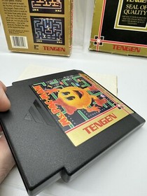 Ms. Pac-Man - Unlicensed TENGEN Nintendo NES Complete CIB Rare Nice!