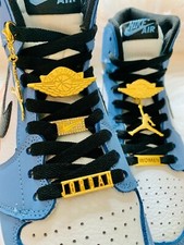 New Metal Buckles / Lace Locks Jordan Gold 1 Piece