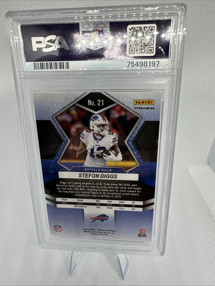 2022 Mosaic Stefon Diggs #236 Peacock Choice PSA 10 Buffalo Bills - Image 2 of 2