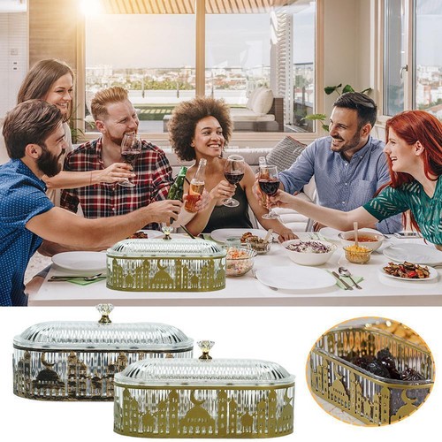 Dessert Food Tray Wrought Iron Tray Decorations For Home Ramadan. Islamic I Q7K6 - Photo 3/12