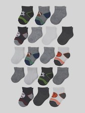 Wonder Nation Baby Boys Ankle Socks, 18-Pack, Assorted, Size: 0-6 Month