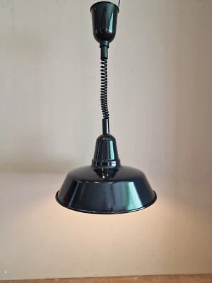 Bauhaus Skandinavische Emaille Lampe Leuchte mit einstellbarer Höhe Küchenlampe - Bild 1 von 4