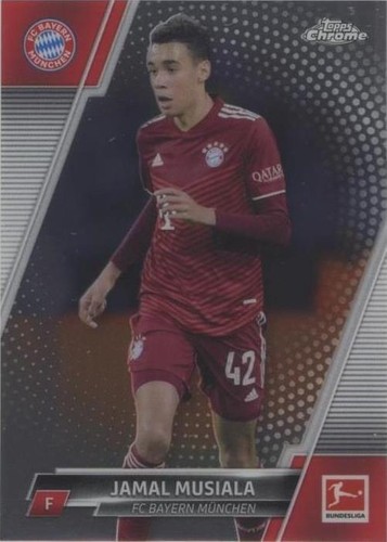 Jamal Musiala 2021-22 Topps Chrome Bundesliga FC Bayern Munchen