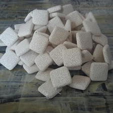 Natural Lava Beads Square 25 x 25mm White Free Postage Oz Seller