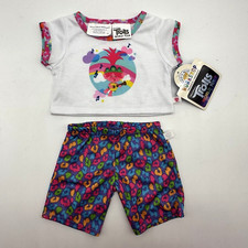 Build A Bear NWT Trolls World Tour Poppy Pajamas PJs Music Sleep Clothes Set