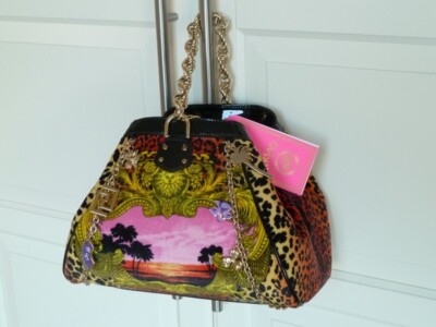 Versace for H&M Tasche Handtasche Samt Lackleder Medusa Velvet Patent Leather