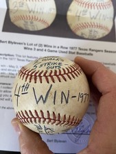 Bert Blyleven Game-Used Hand-Written Stat Baseball (Blyleven LOA)