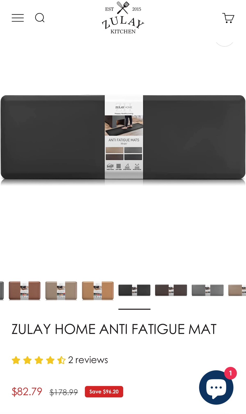 Zulay Kitchen XL Anti Fatigue Mat eBay
