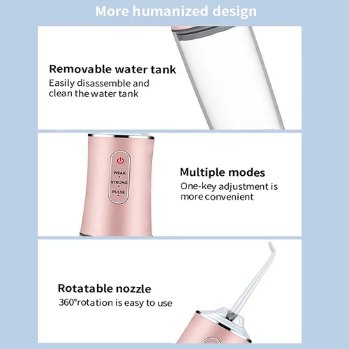Cordless Water Flosser Jet 4 Tips Dental Floss Oral Irrigator Teeth Cleaner USB - Bild 5 von 10