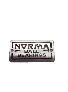Vintage Norma Hoffman Precision Ball Bearing Plaque Name Plate