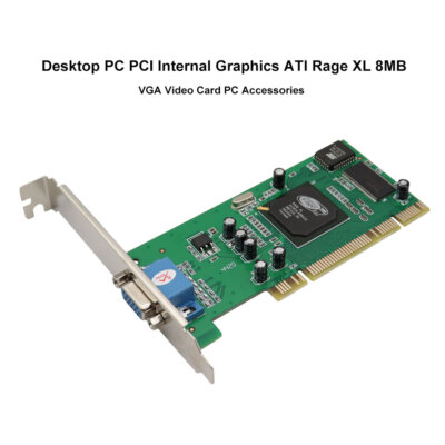 New Computer PCI VGA Display Card ATI Rage XL 8MB Graphics Video Card GA Card
