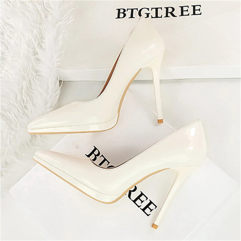 Fashion Women Pointed Toe Platform Pumps Thin Heels Stilettos