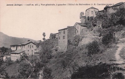 alte AK Ansichtskarte ASCON ARIEGE Gesamtansicht Hotel du Belvedere