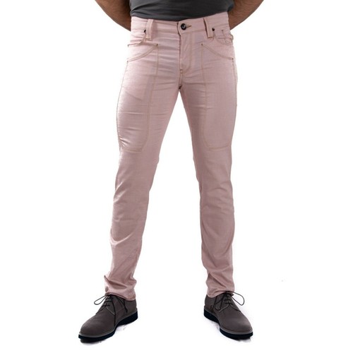 Jeckerson PA07ST04831 Pantalone da Uomo toppa in Cotone Slim Rosa -47 % |  eBay