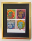 ANDY WARHOL 1984 SIGNED AWESOME MARILYN MONROE PRINT  FRAMED 11X14 
