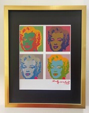ANDY WARHOL 1984 SIGNED AWESOME MARILYN MONROE PRINT  FRAMED 11X14 
