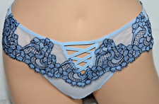 Victoria's Secret Blue Embroidery Dream Angels Brazilian Bikini Boho M Medium
