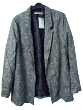 Pimkie Check Blazer Grey Size Uk 16 Rrp £21.99 Dh190 Cc 04