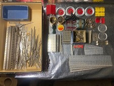 ERECTOR SET ANTIQUE GILBERT,A-49 MOTER RUNS VG,HOUSE,WHEELS,V RAREover 500 Parts
