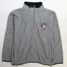 Vintage Nautica Competition Pullover Fleece Jacket Size Large Gray