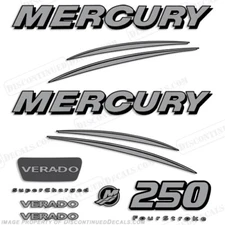 Fits Mercury Verado 250hp Decal Kit - Silver