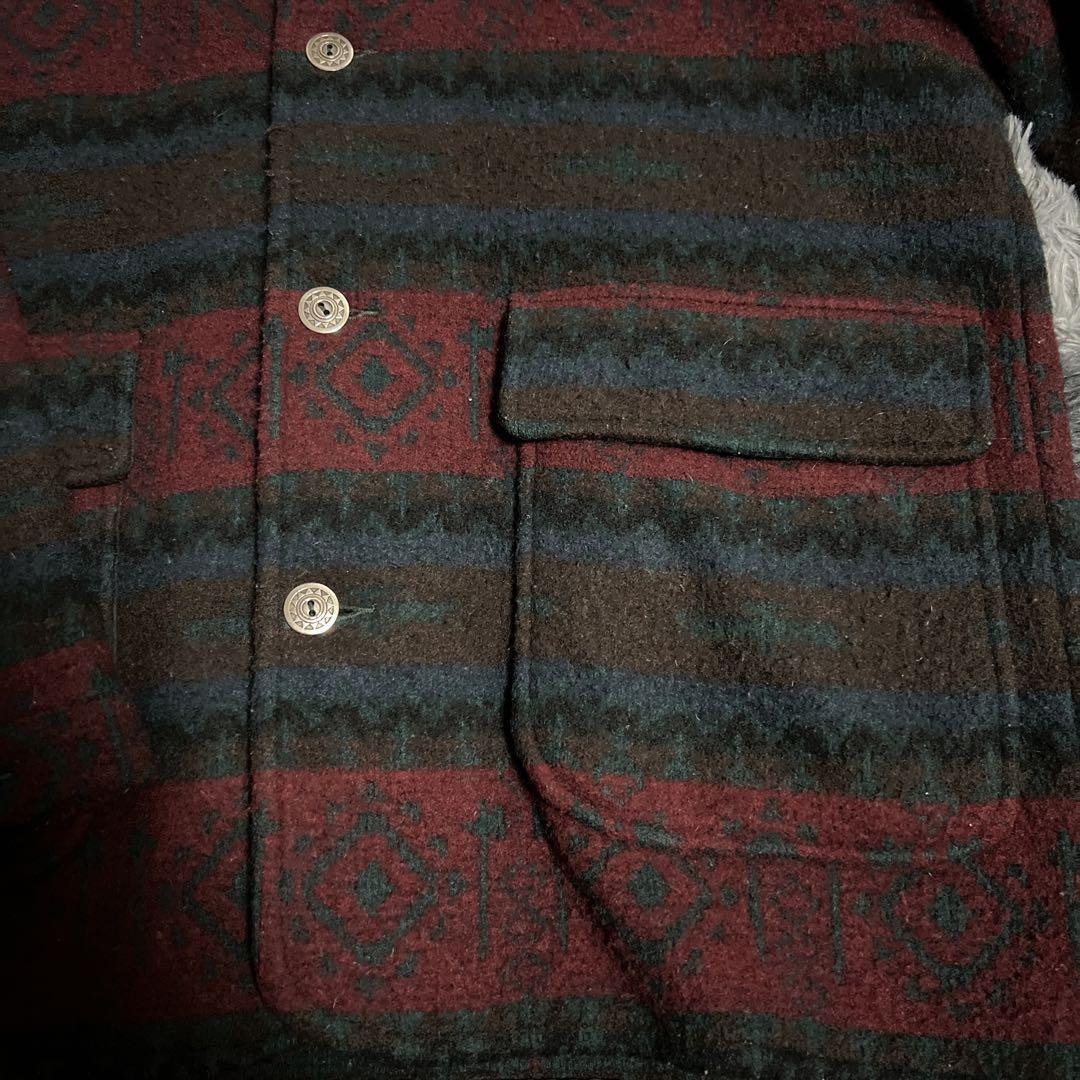 Vintage 90s Woolrich Native Button Wool Jacket Made in USA L Vintage 90s Woolrich Native Button Wool Jacket Made in USA L