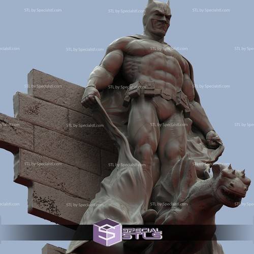 Batman Night Surveillance DC COMICS Statue Kit modello resina 3D! UNPAINTED - Foto 3 di 3