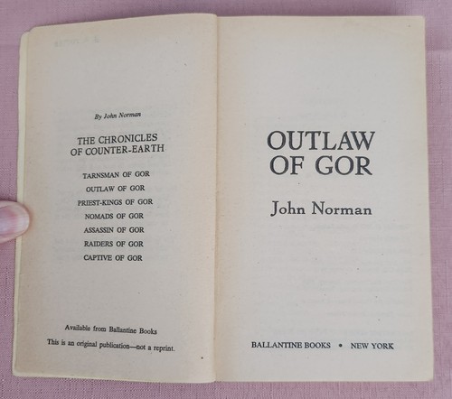 Outlaw Of Gor by John Norman, Paperback, 1967 - Picture 3 of 14