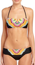 Trina Turk Nuevo Sol Print Bandeau Top Sash Bottom Swimsuit Bikini Set